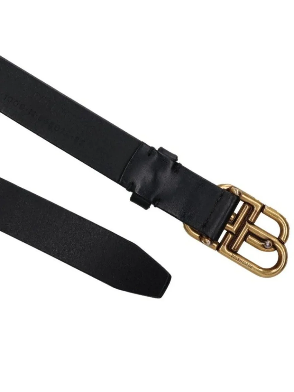 Balenciaga BB Logo Buckle Leather Belt 85